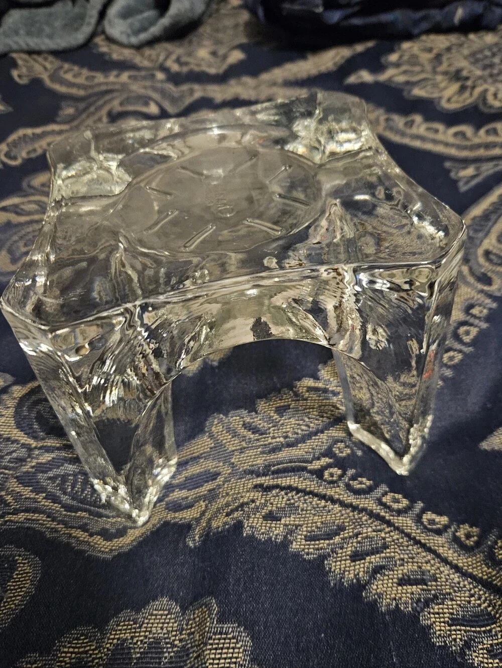 Heavy Glass Trivet * Warmer * Stand * Chantal * 1970s